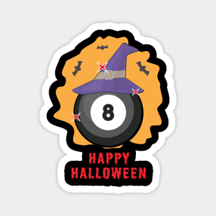 Happy Billiard Halloween - Funny Magnet