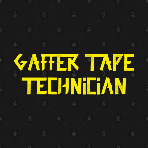 2 sides print- Gaffer Tape Technician- CREW Small Gaffer Yellow by sapphire seaside studio