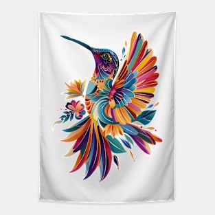 Rainbow Wings: Vibrant Hummingbird Tapestry