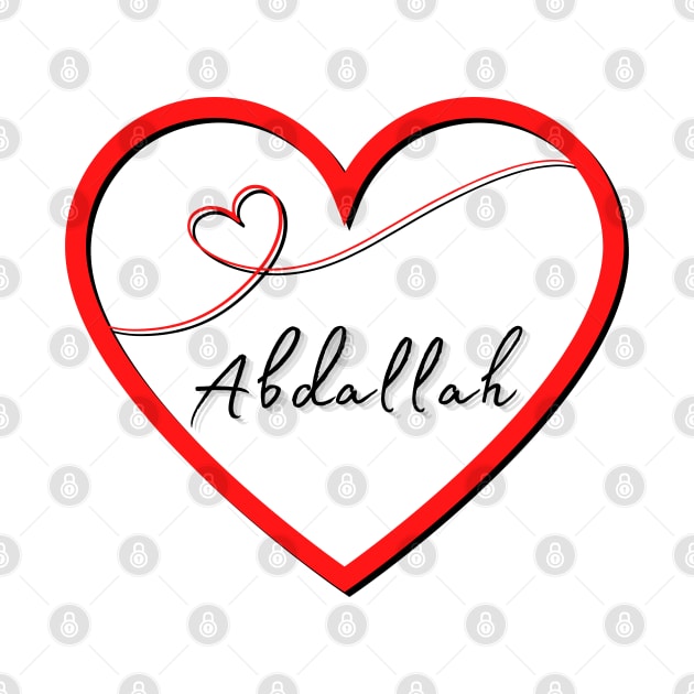 ABDALLAH  Name in Heart by EmoteYourself