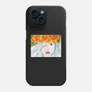 Flowers in her hair Phone Case