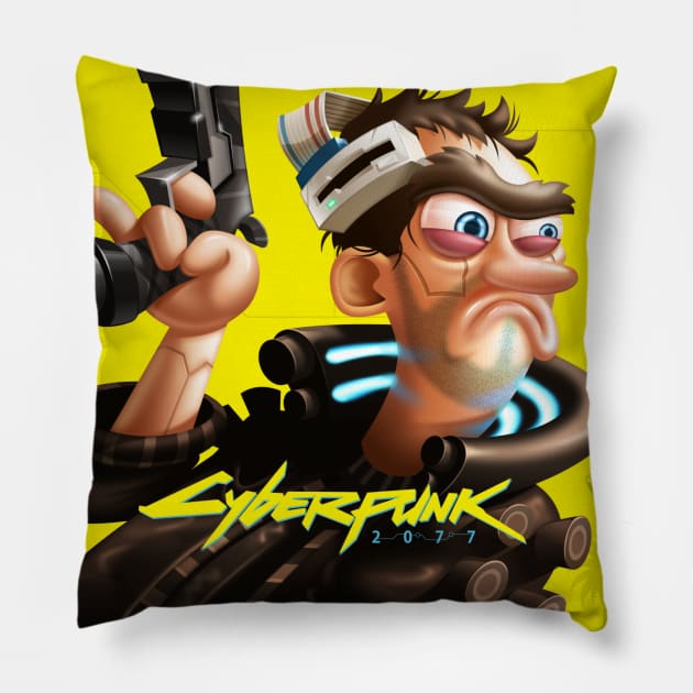 Cyberpunk 2077 Pillow by Fiocco's