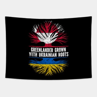 Greenlander Grown with Ukrainian Roots Flag Tapestry