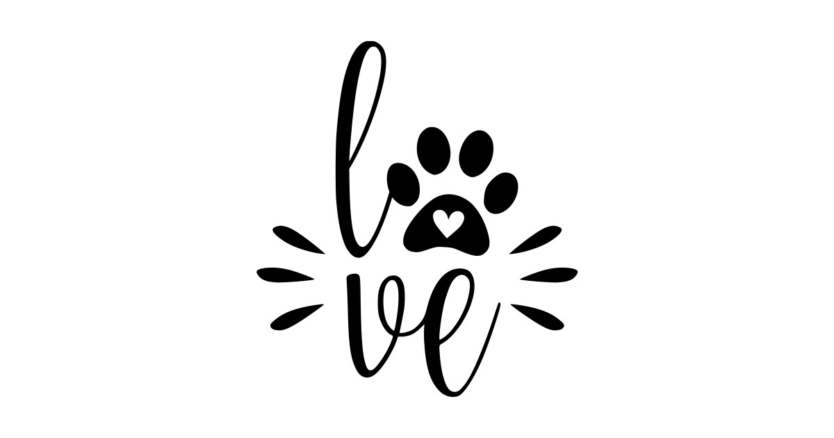 Dog Love Cute Dog Paw Quote Paw TShirt TeePublic