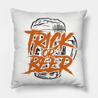 Trick Or Beer - Funny Halloween Pillow