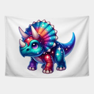 Galaxy Triceratops Dinosaur Lover Tapestry