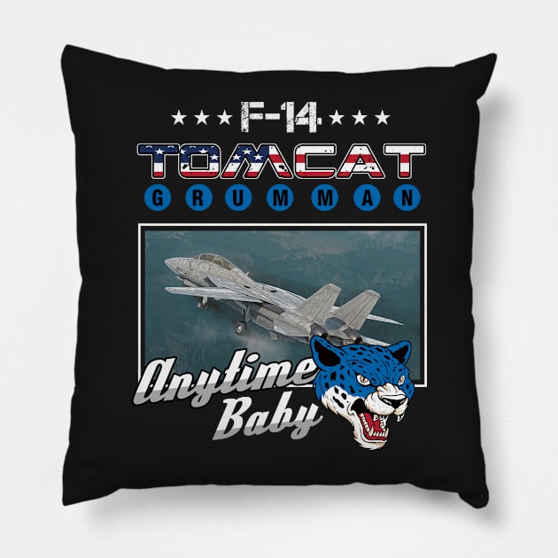 F14 Tomcat Pilot Gift Pillow by woormle