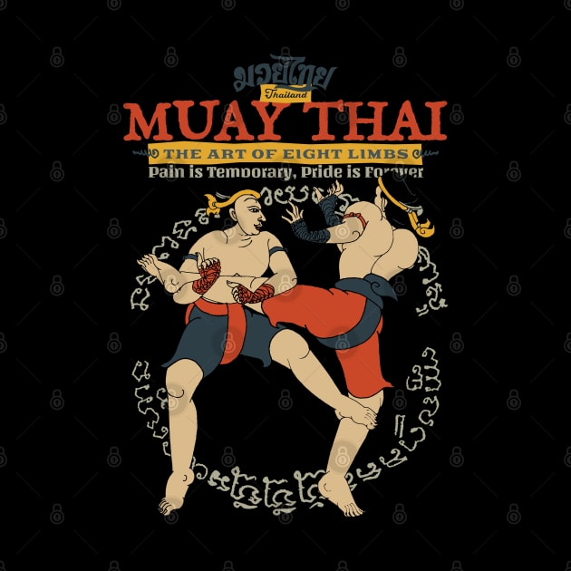 Vintage Muay Thai Boran Tattoo by KewaleeTee