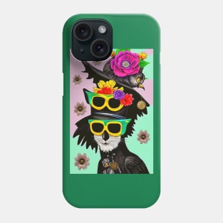 Byron! The Cool Steampunk Cat Crow Phone Case