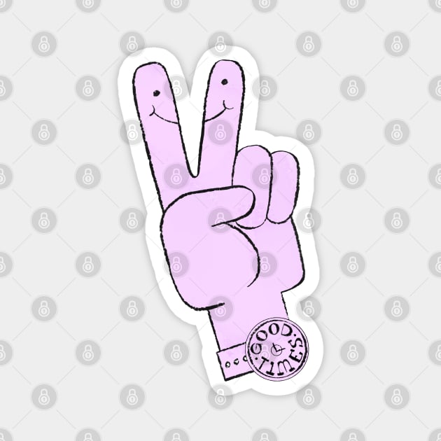 Peace Sign Good Times Magnet by Cassandra Reichert