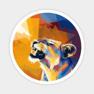 In the Sunlight - Lioness portrait Magnet