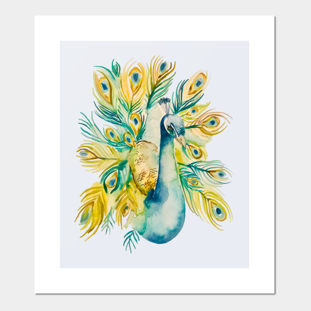 Stunning Watercolor Peacock Watercolor Posters And Art Prints