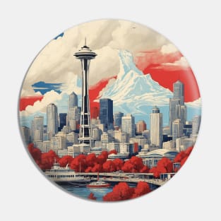 Seattle USA Vintage Tourism Travel Pin