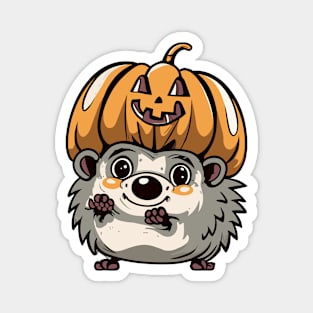 Halloween hedgehog with pumpkin Magnet