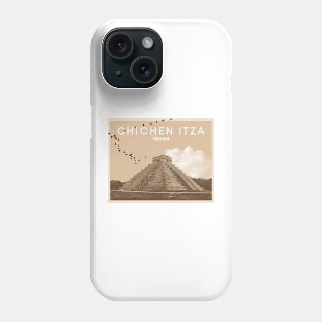 Chichen Itza Mexico Mayan Pyramid El Castillo Art Phone Case by boholoc0