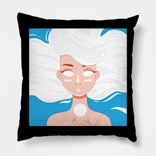 Woman With Healing Power Pillow