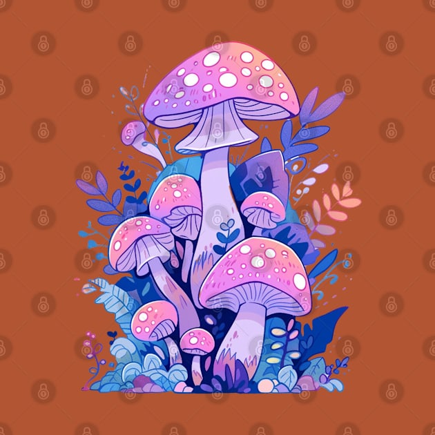 Pastel Cute Psychedelic Mushrooms by DarkSideRunners