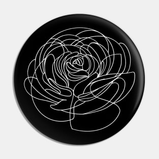 Persian Buttercup || Floral Minimal Linework Pin