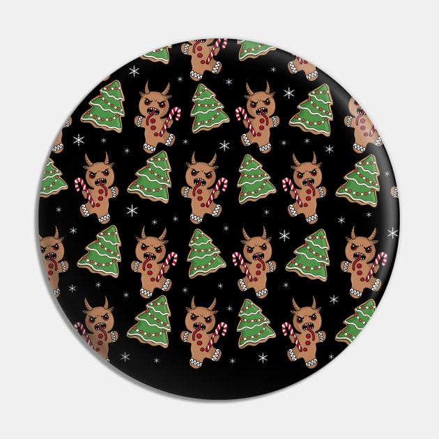 Gingerbread Krampus pattern Pin by valentinahramov