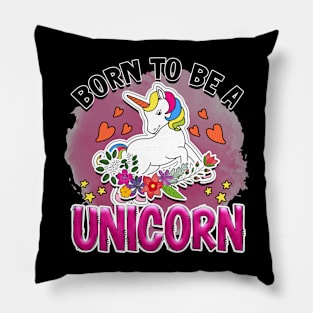 Born to be a Unicorn | T Shirt Design Pillow