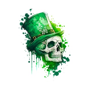 St Patrick's Day Skull, Ireland, Irish, Lucky, Irish Pride, Saint Patrick's T-Shirt