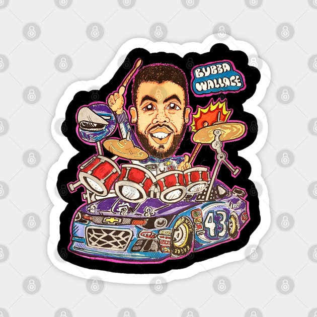 Bubba Wallace 43 Magnet by springins