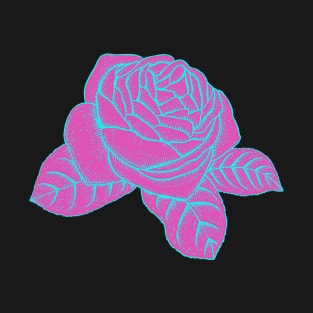 Funky neon rose T-Shirt