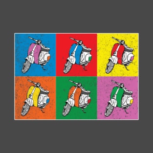 MOD Scooters in A 60's POP Art Inspired design T-Shirt