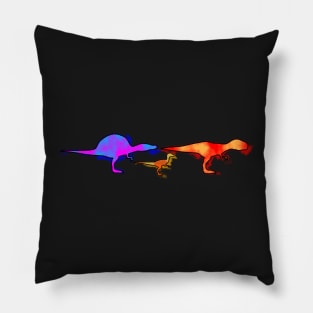 Carnivore Dinosaur Watercolor Pillow