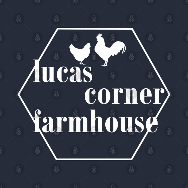 Lucas Corner Farmhouse - White Text by Corner Farmhouse Shop