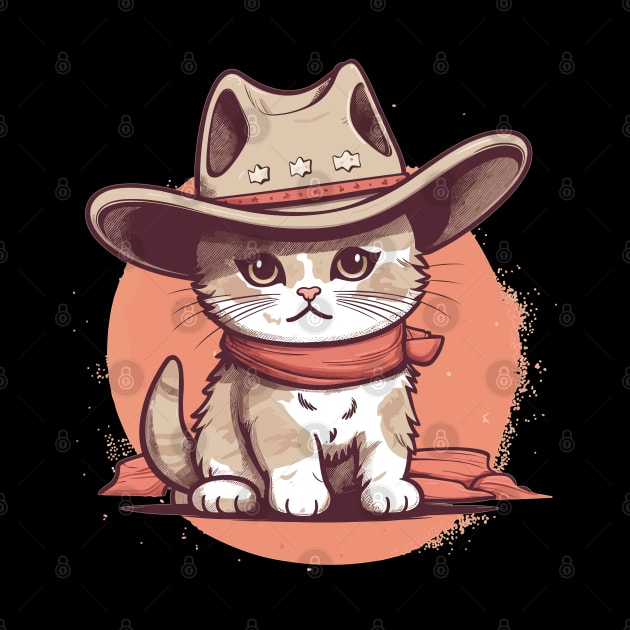 Funny Cat Cowboy Cowgirl Meow Howdy Meowdy by KsuAnn