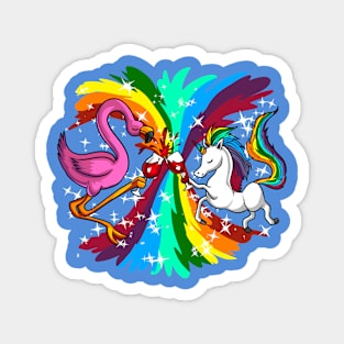 Unicorn Flamingo Party Magnet