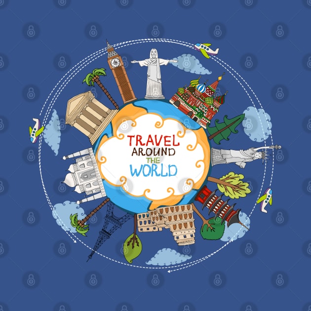 Travel Around The World by Mako Design 