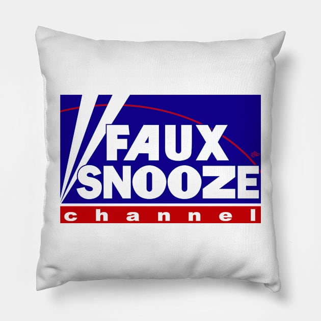 FAUX NEWS by Tai's Tees Pillow by TaizTeez