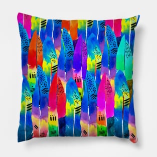 Pastel Feathers Pillow