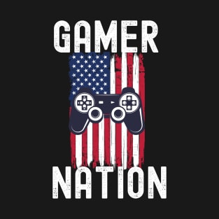 Patriotic Gamer Nation Video Gaming Control Flag T-Shirt