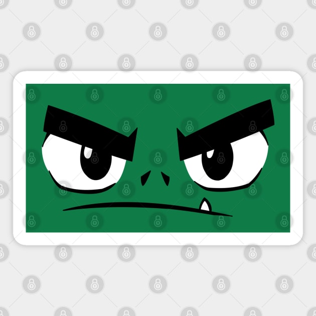 Angry Anime Face - Angry Face - Magnet