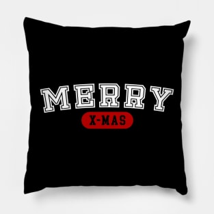 Merry Christmas Varsity College Pillow