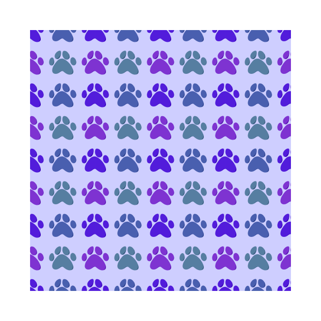 Paw Prints Pattern (Purple) by KelseyLovelle