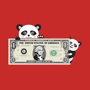 Panda with One Dollar T-Shirt