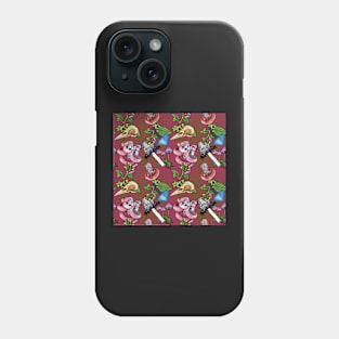 Botanist's Deadly Plants and Mushrooms Brick Red Phone Case