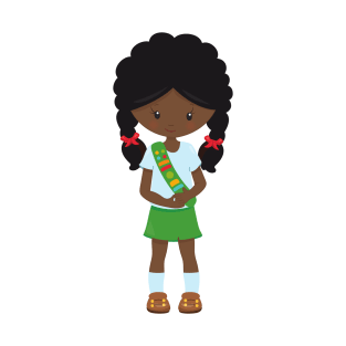 Girl Scout, African American Girl, Cute Girl T-Shirt