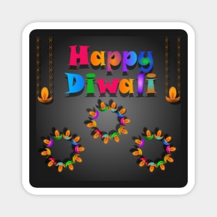 Diwali greeting with a message Happy Diwali Magnet