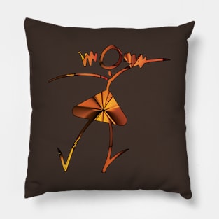 Happy Stick Figure Pillow