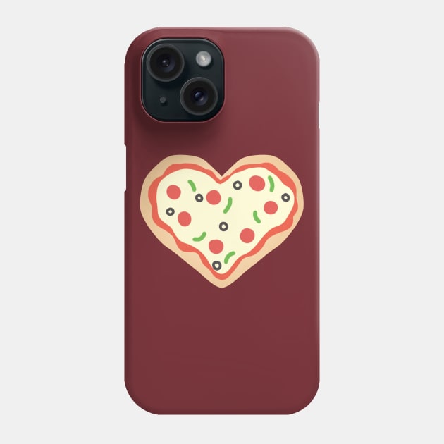 Pizza Heart Phone Case by Wandering Octopus Designs