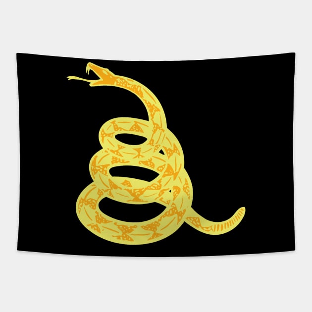 Yellow Gadsden Dont Tread on Me Snake Tapestry by PelagiosCorner