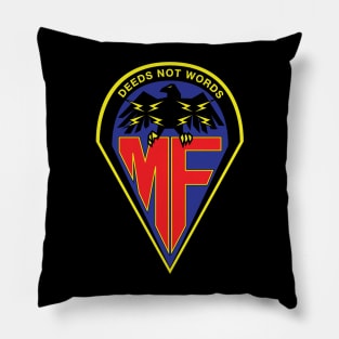 Deeds Not Words - Megaforce Pillow