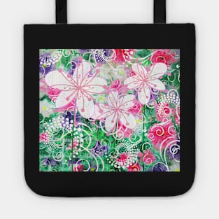 Joyful White Flowers by Jan Marvin Tote