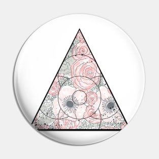 Floral Pyramid Design Pin