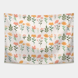 Pastel Colors Modern Floral Pattern Tapestry